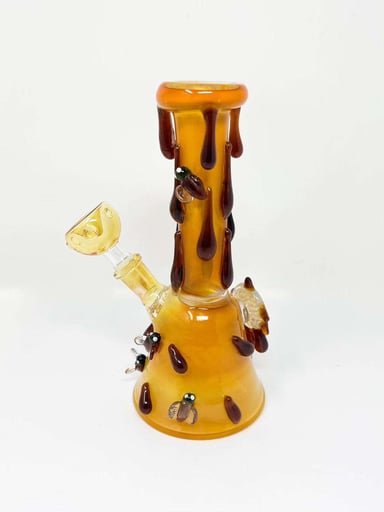 Preview pic of Amber Beehive 8 Inch Water Pipe