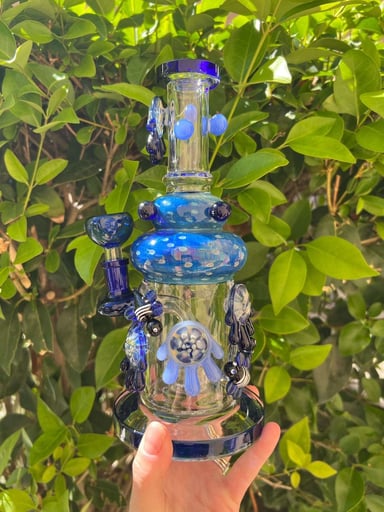 Preview pic of Blue Beehive Drip 10 Inch Water Pipe