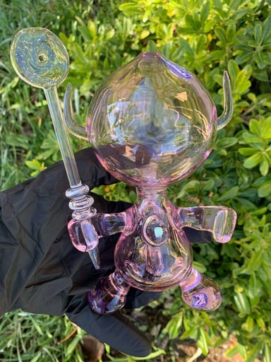 Preview pic of BossHaas Pink Opal Dabby Dude Water Pipe
