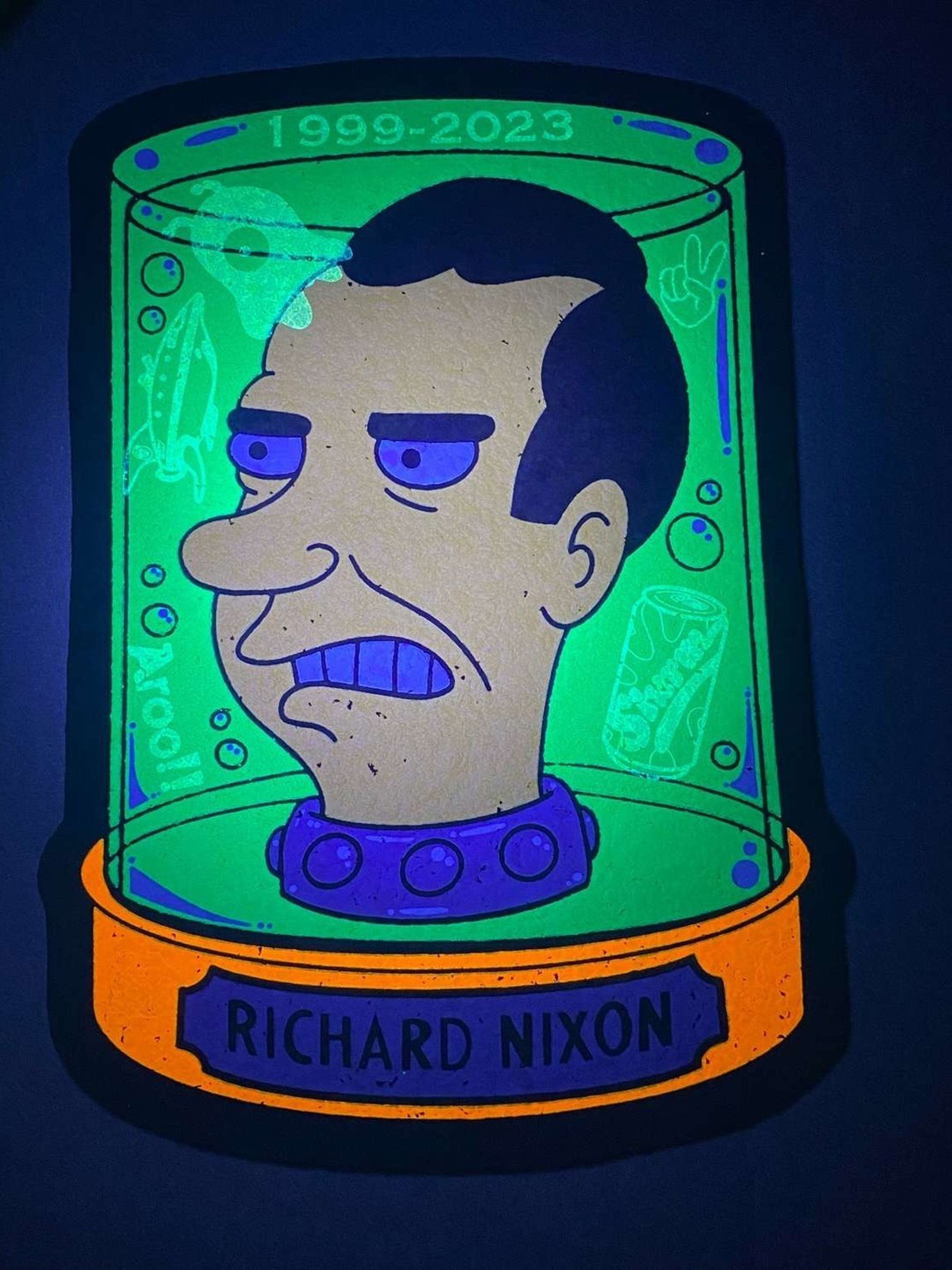 Preview pic of Richard Nixon futurama moodmat full uv glow