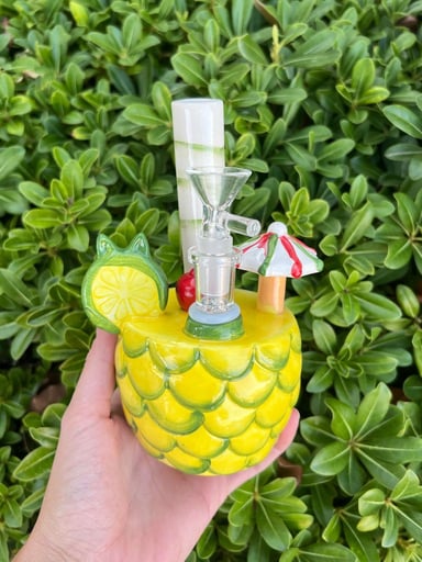 Preview pic of Paradise Pineapple Cocktail Cermaic 6 Inch Water Pipe