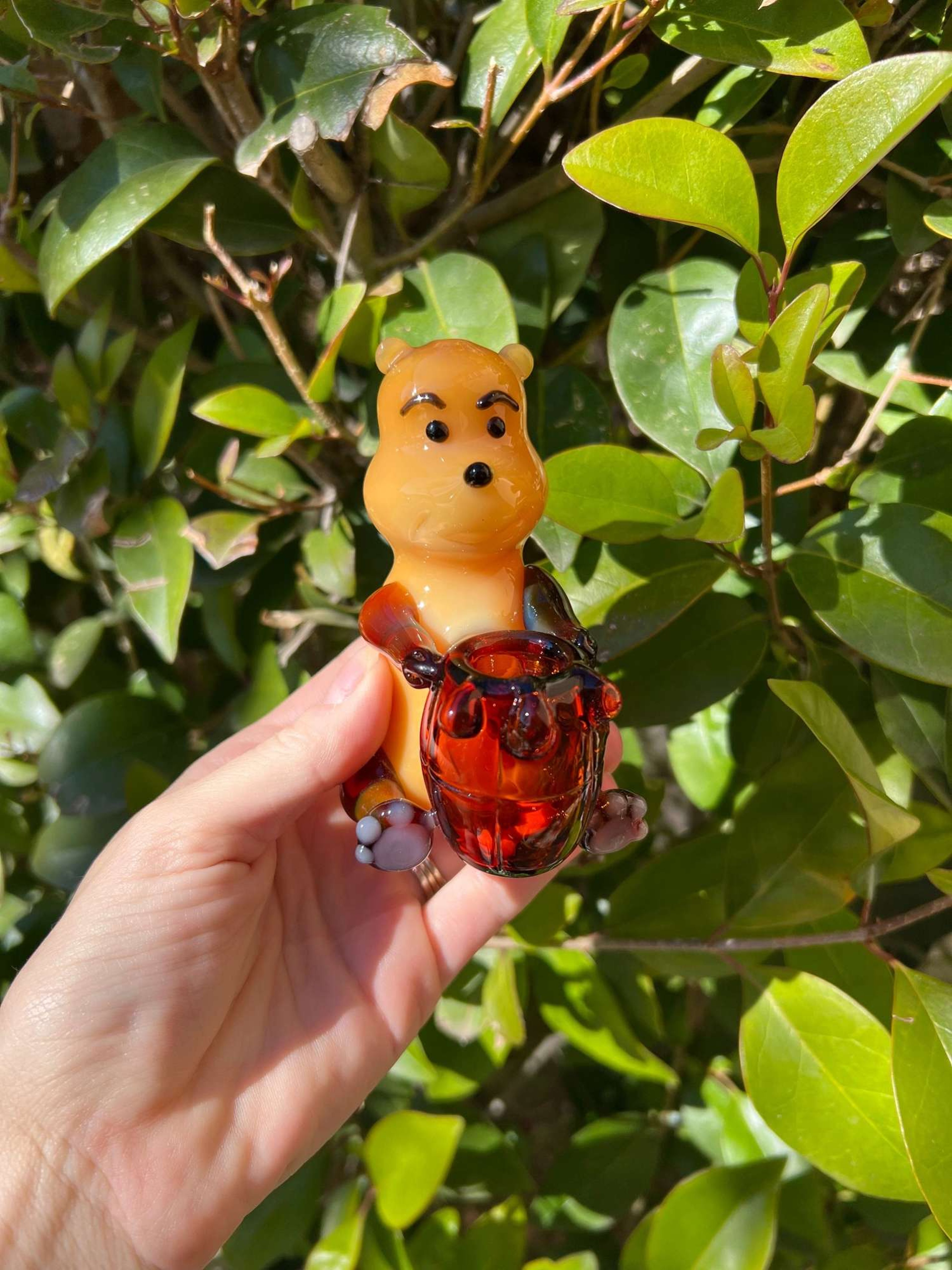 Winnie The Pooh Bear Apollo Glass Hand Pipe image 0