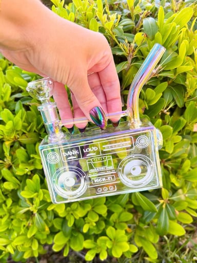 Preview pic of Iridescent Boom Box Mini Water Pipe