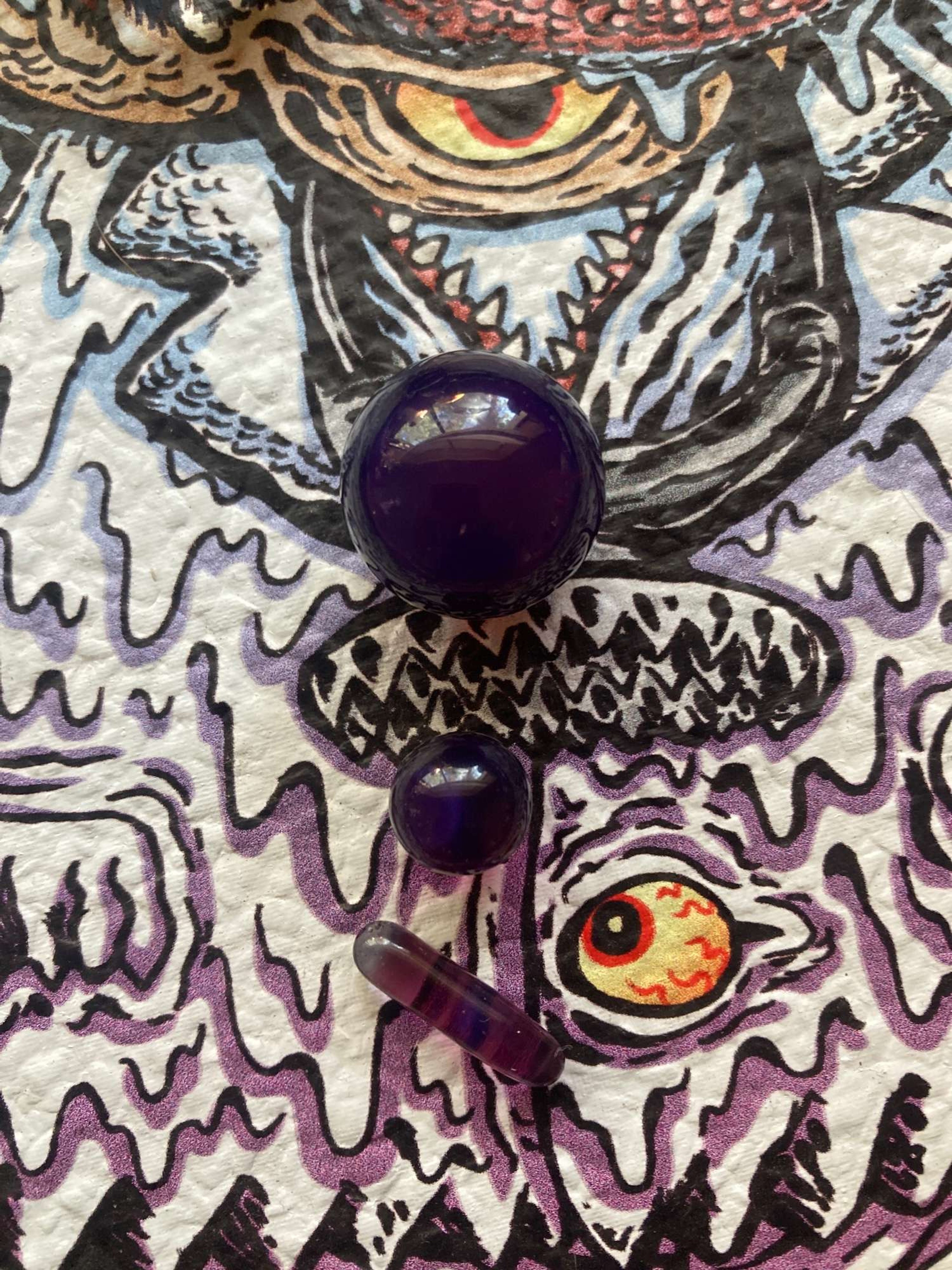 Royal jelly slurper set from blue jay glass image 0