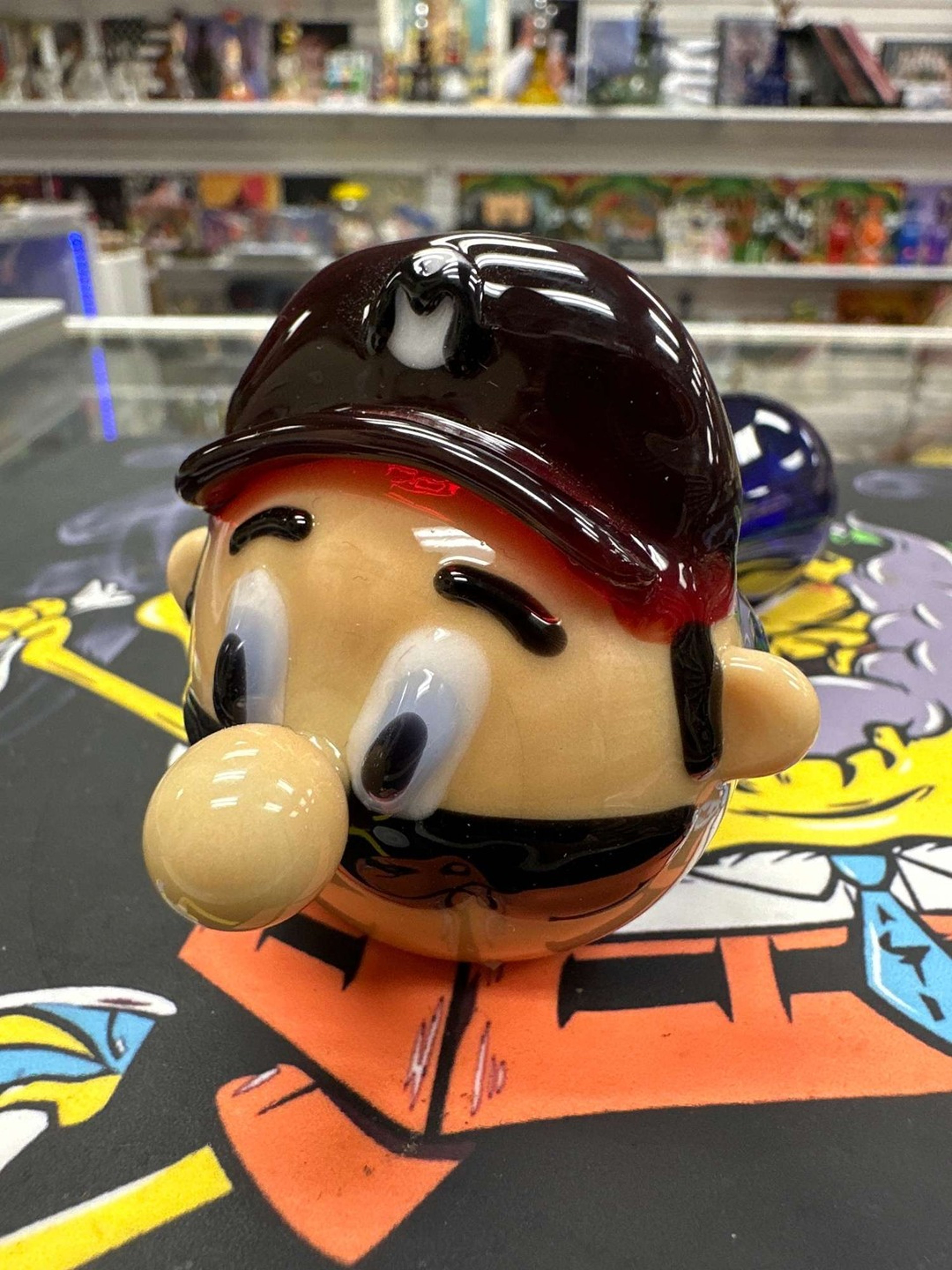 Chameleon Glass Mario Nintendo Bowl image 0