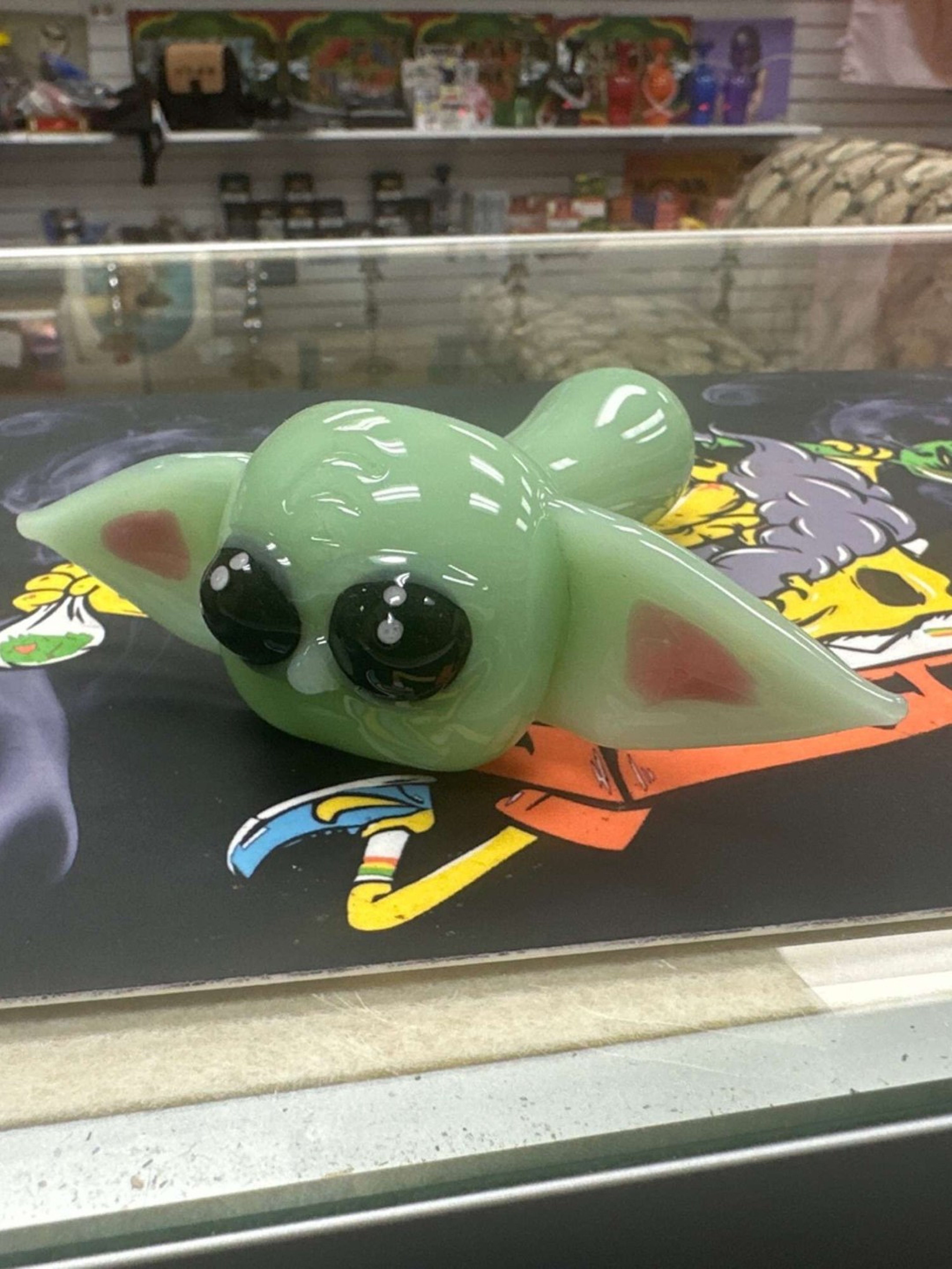 Chameleon Glass Baby Yoda Grogu Star Wars Mandalorian Bowl image 0