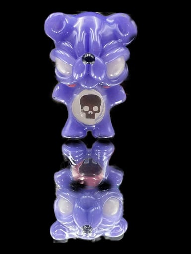 Preview pic of Casto Purple/ Skull Opal Bear Full-Body Pendant