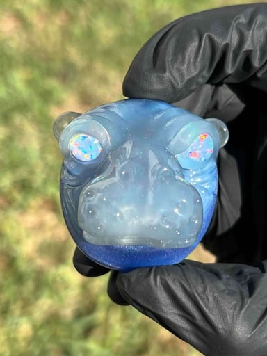 Preview pic of Brand New Crux Glass Hippo Pendants! Satin Patel potion