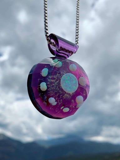Preview pic of Justin Carter Glass Faceted Pendant