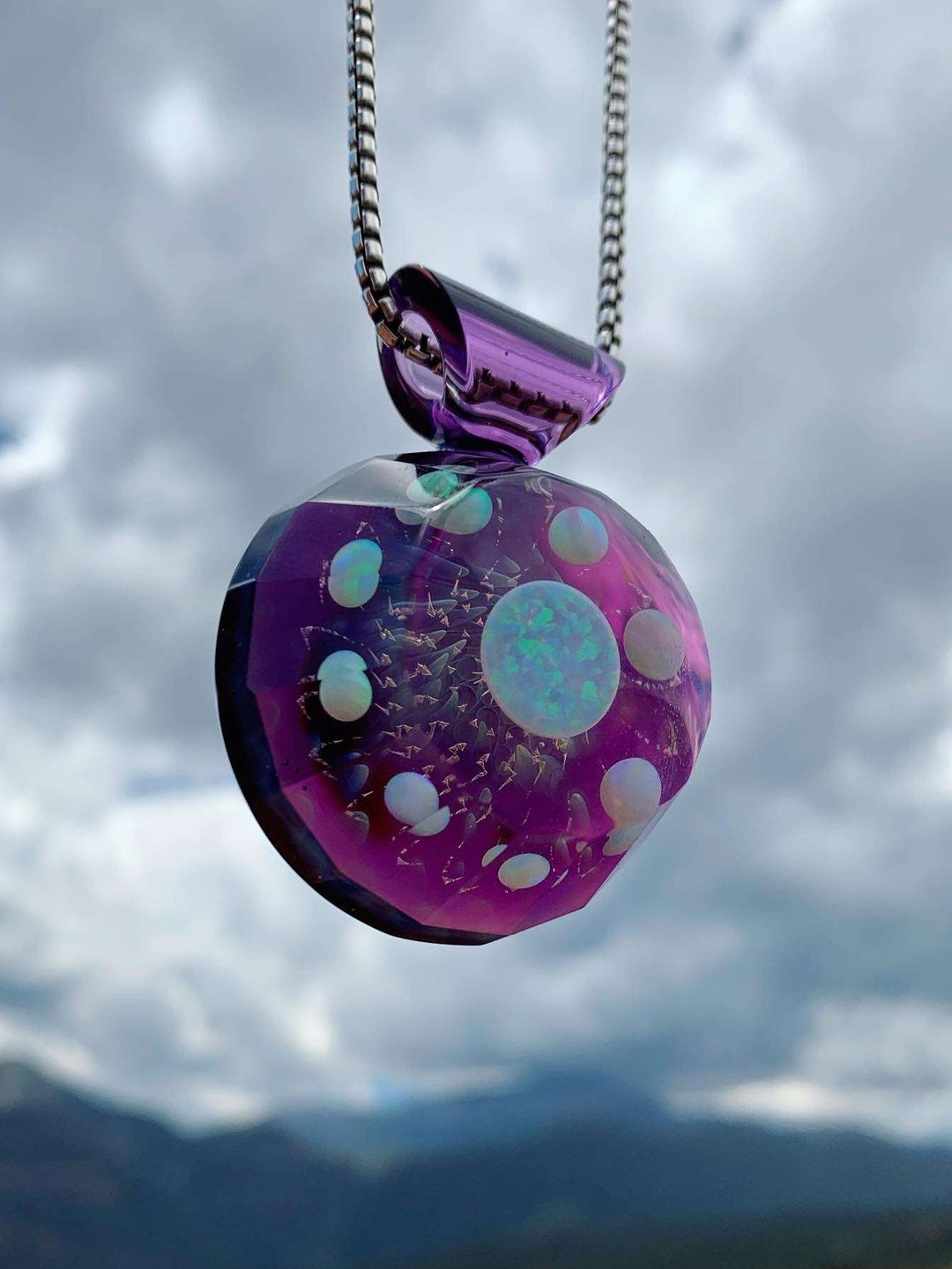 Justin Carter Glass Faceted Pendant image 0