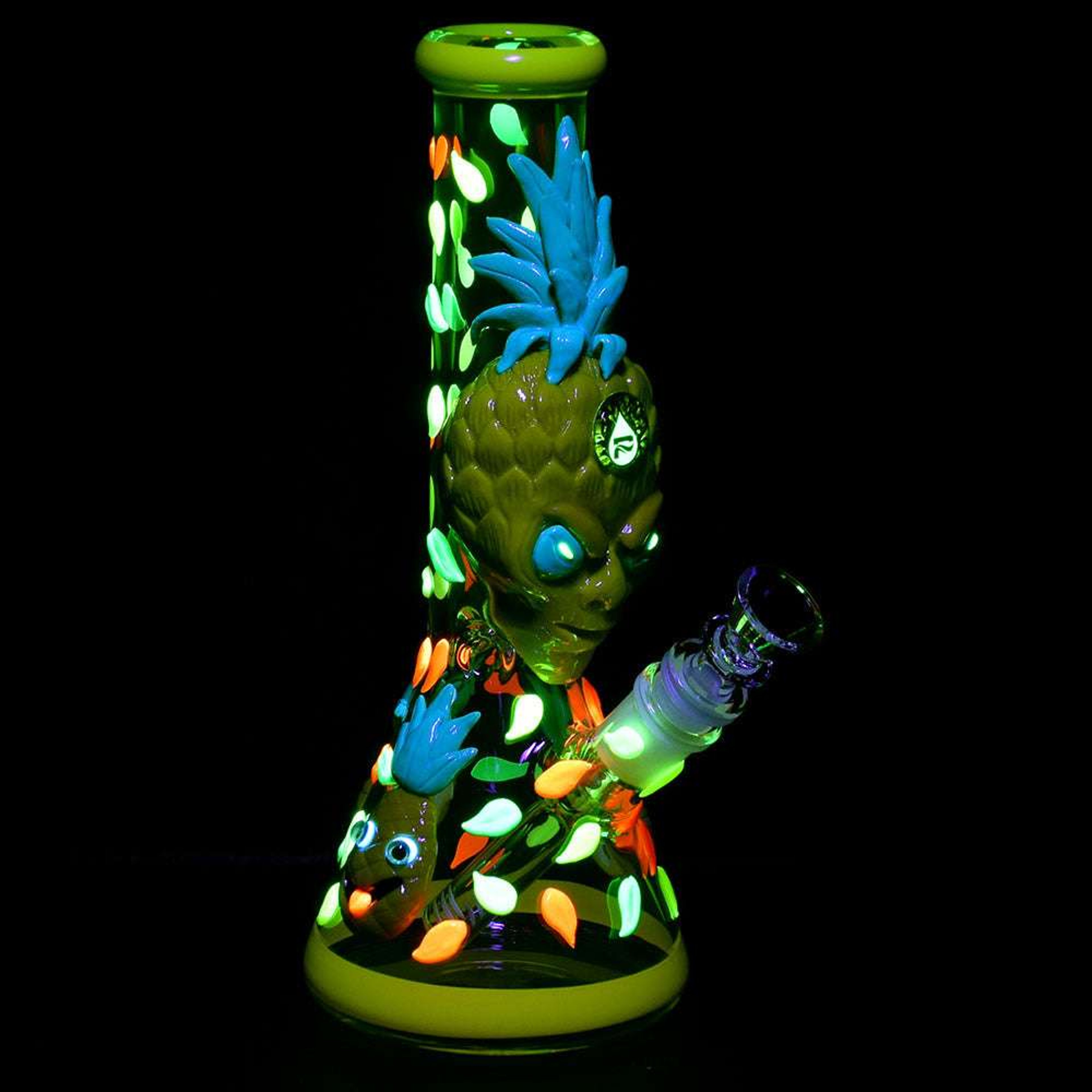 Pulsar Alien Pineapple 10' Beaker Bong image 0