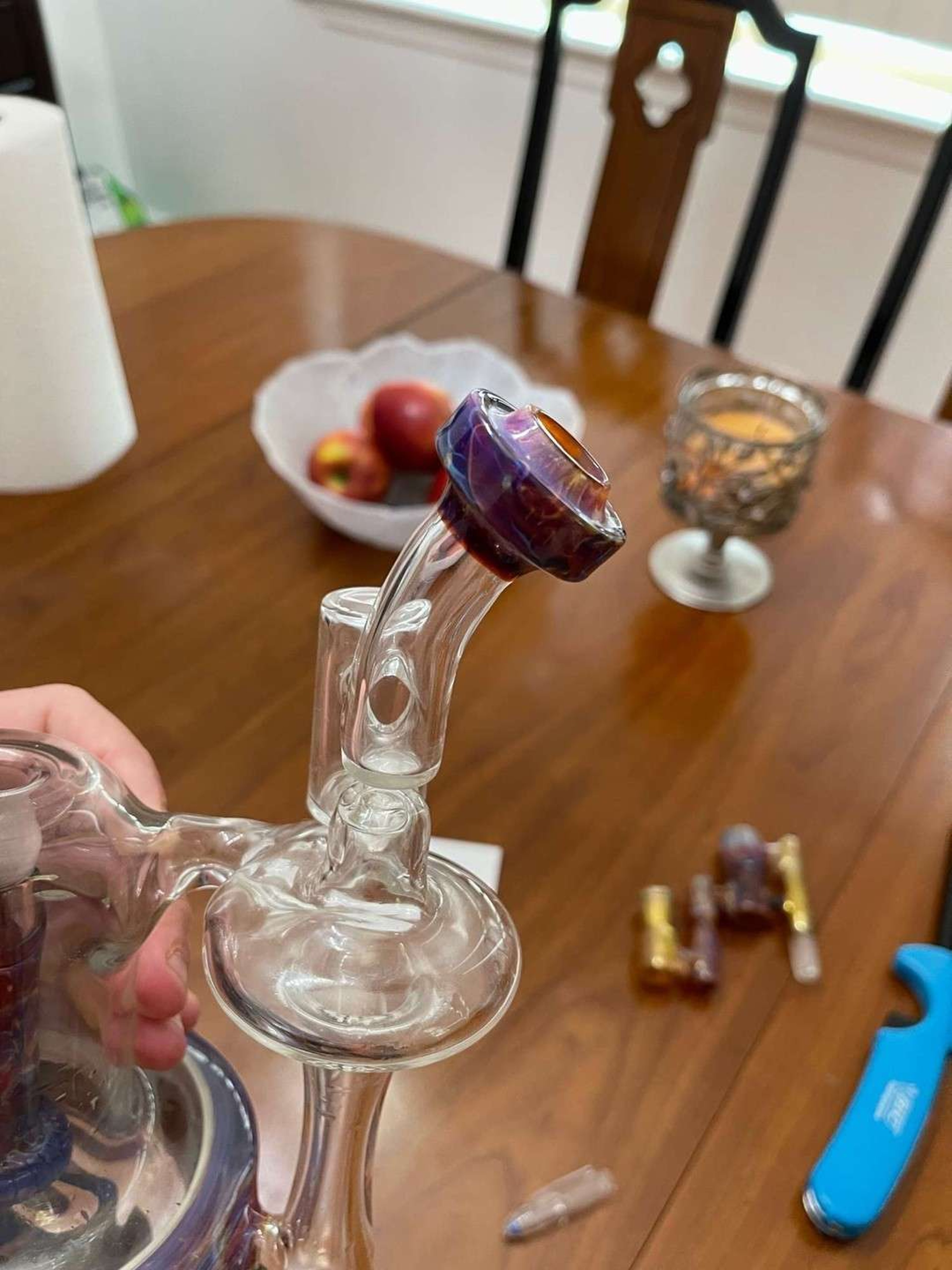 Preview pic of Sky Glass neutron recycler 14 mm  in amber purple