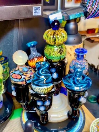 Preview pic of UV Spinning Carb Cap Display Stand/Holder