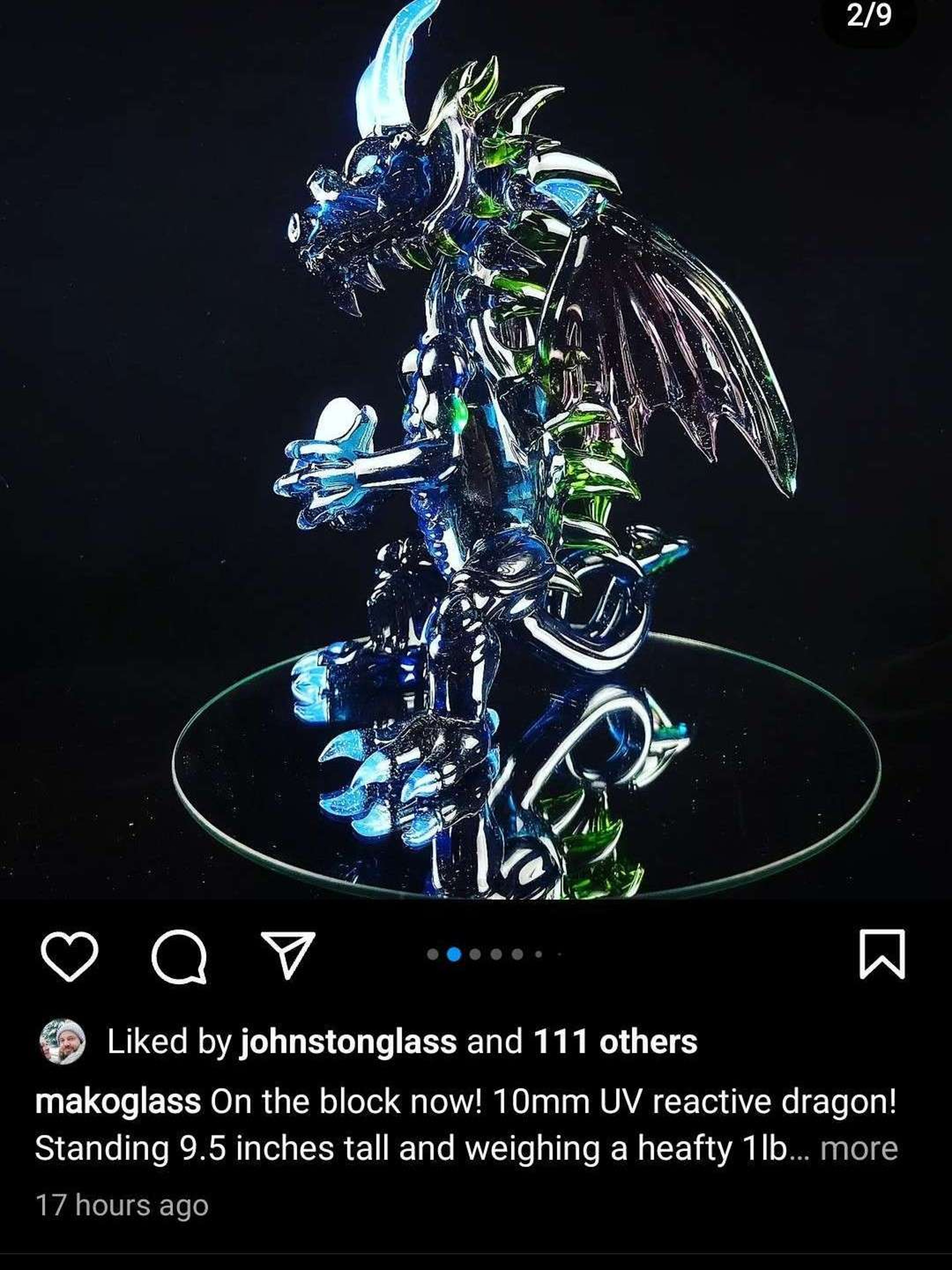 Preview pic of Mako glass dragon 