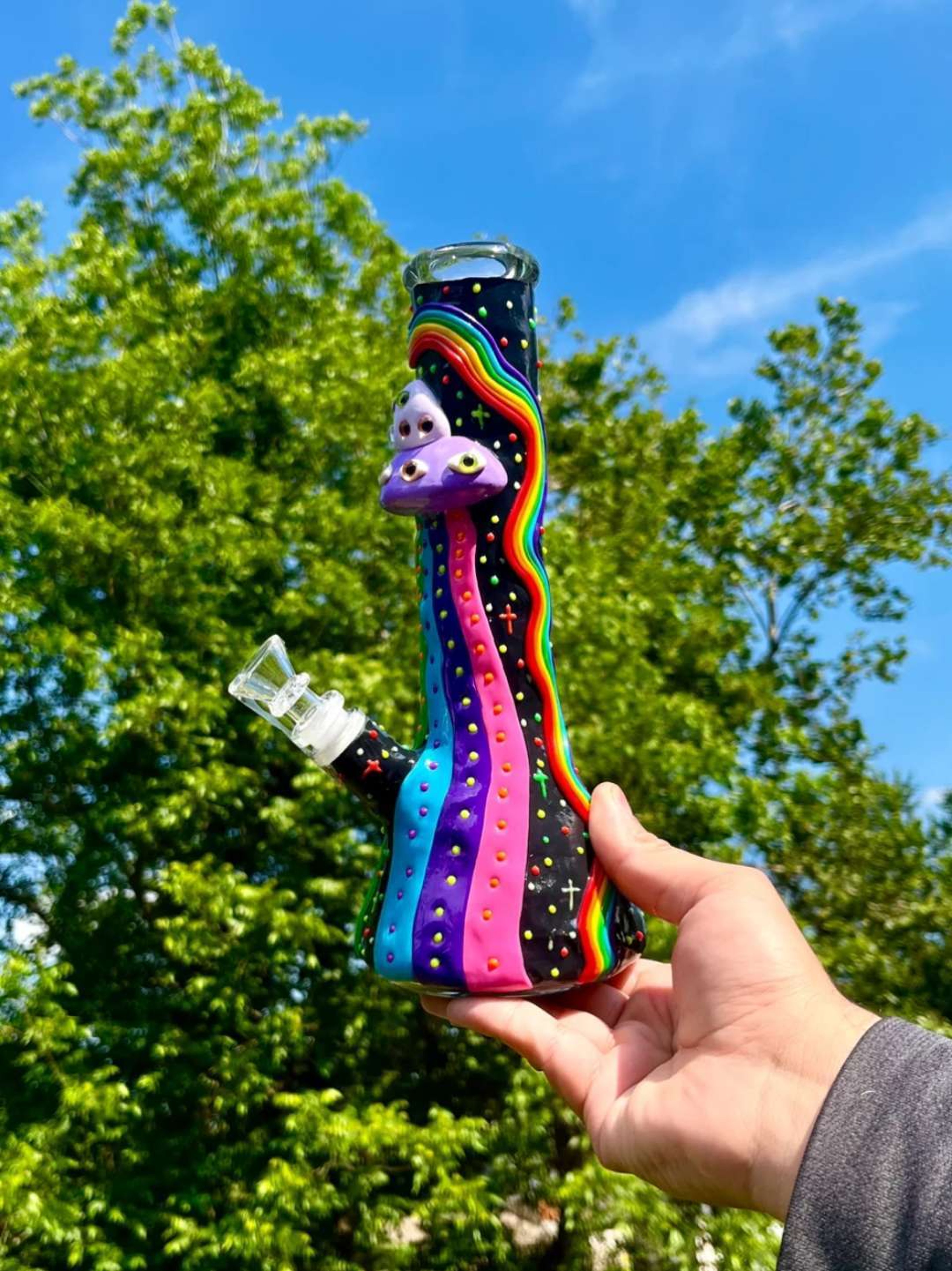 Colorful Candy-themed 9-Inch Breaker Water Pipe image 0