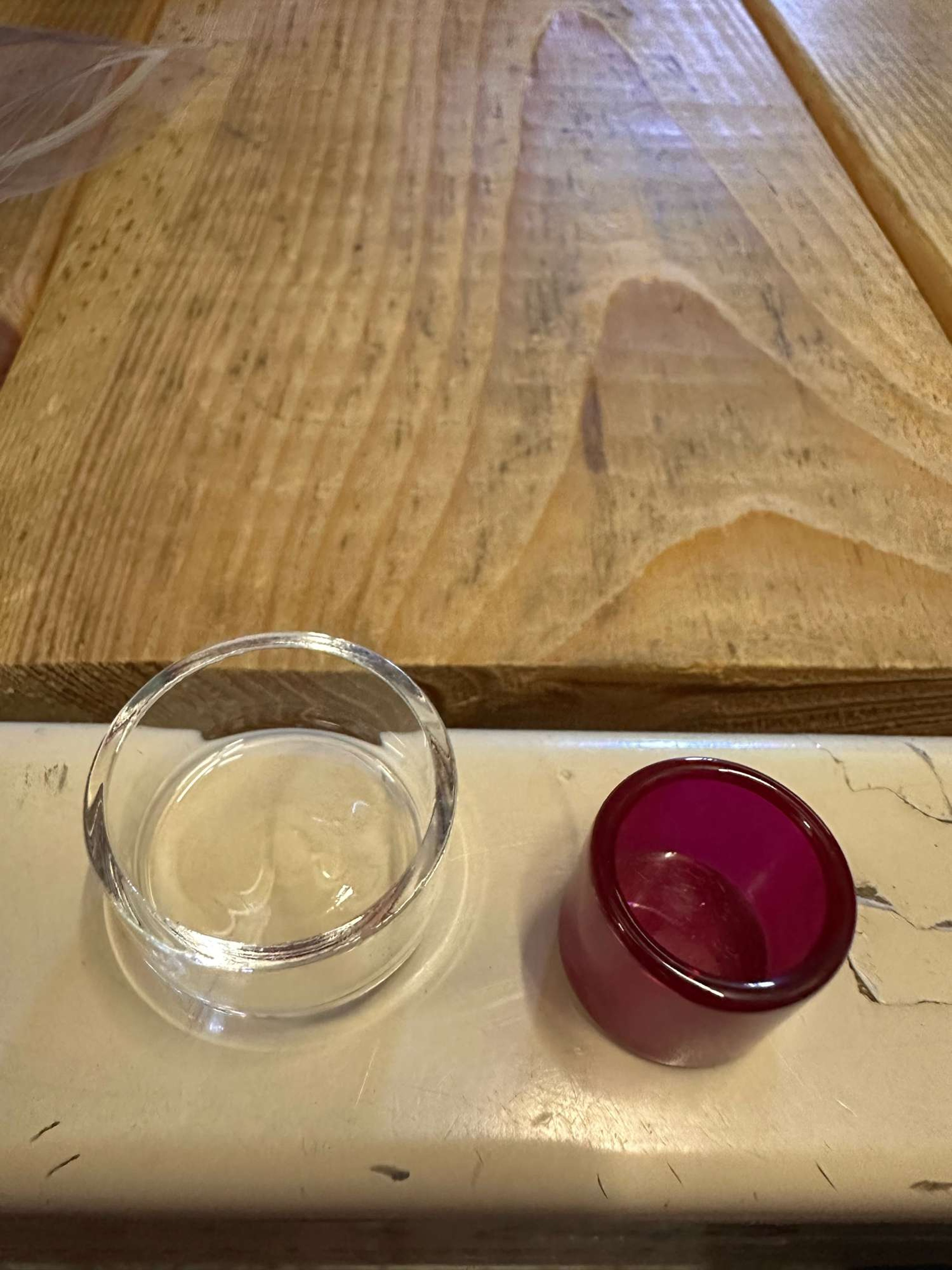 Ruby & Clear Cups image 0
