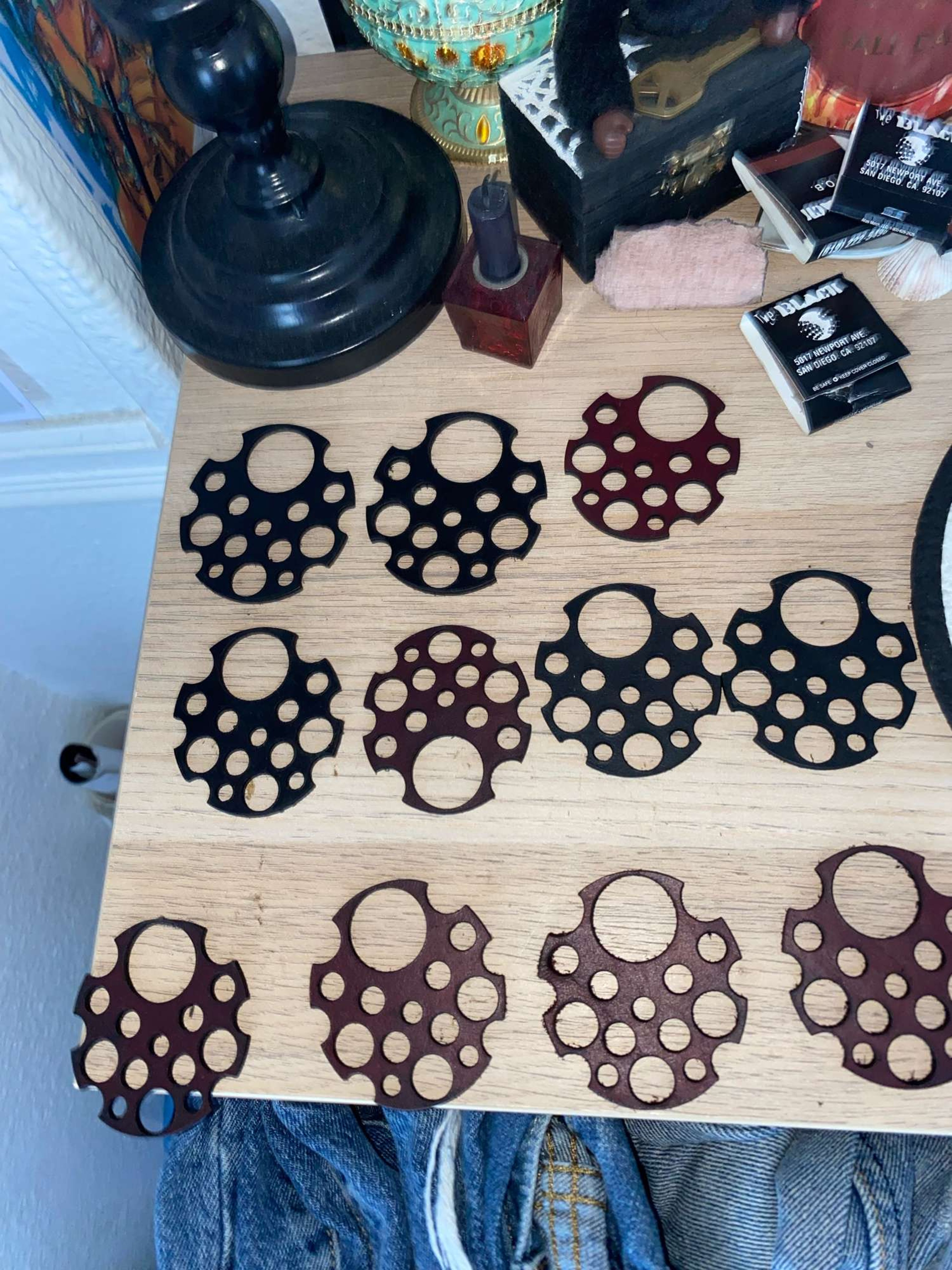 Small Swiss leather mats image 0