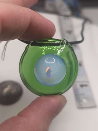 Preview pic of Hollow Haterade pendy with floating opal