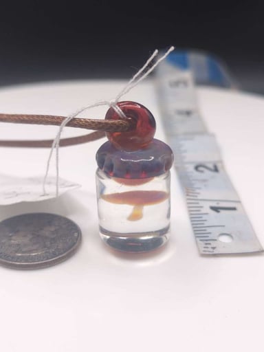 Preview pic of Mushroom in a jar Pendant 