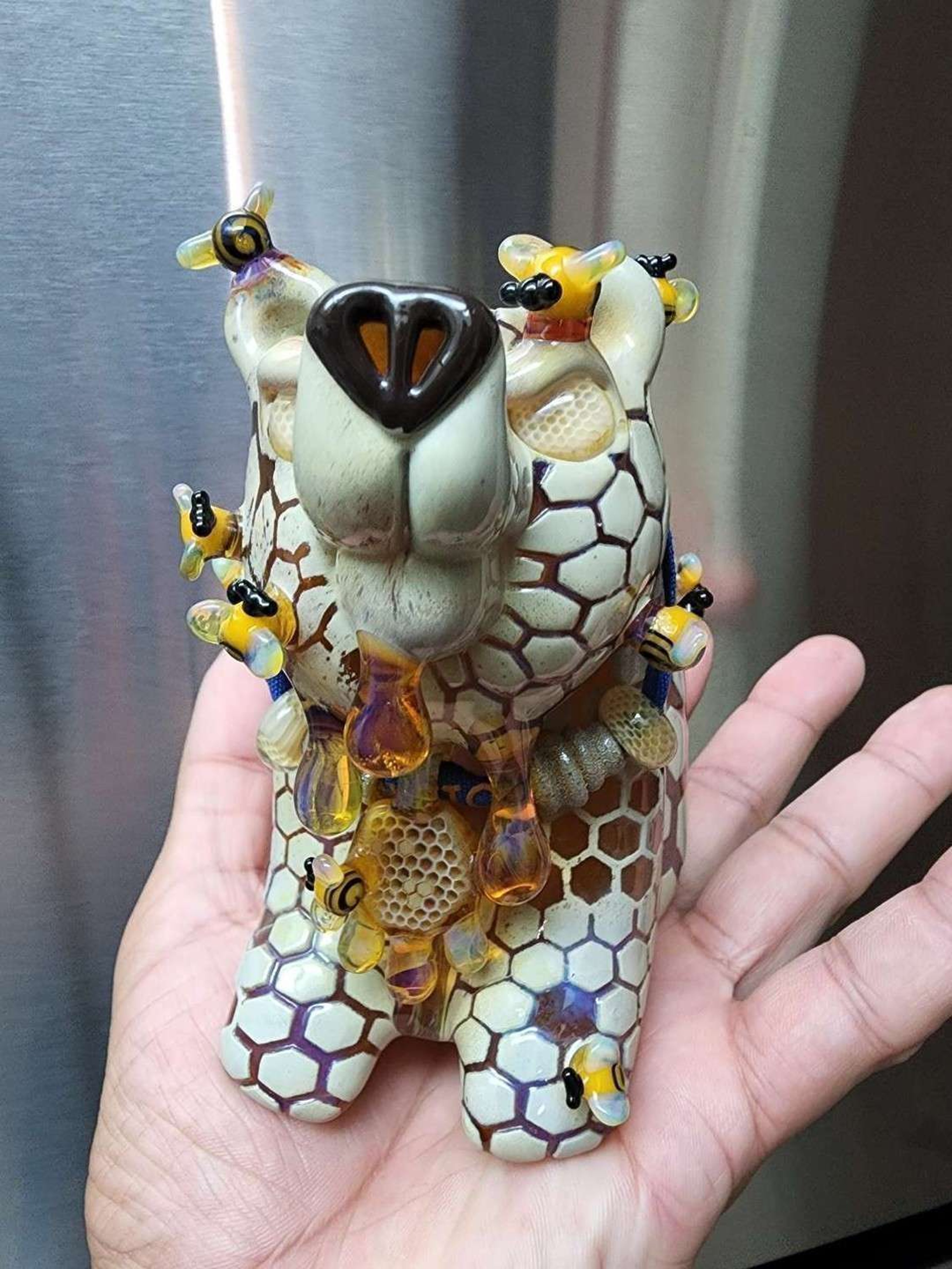 Joe P. & Coyle Condenser Honey Bear with pendant & beads image 0