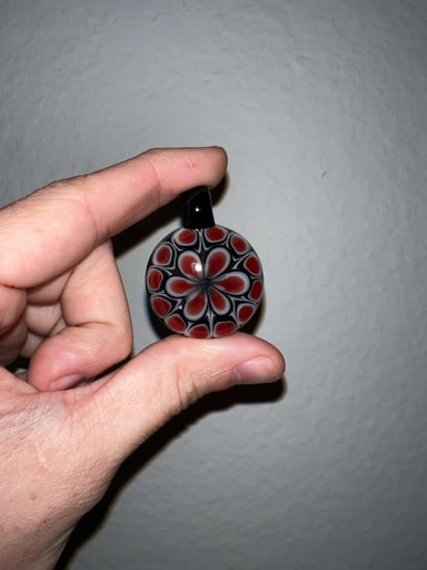 Preview pic of trappedglass red dot stac pendy