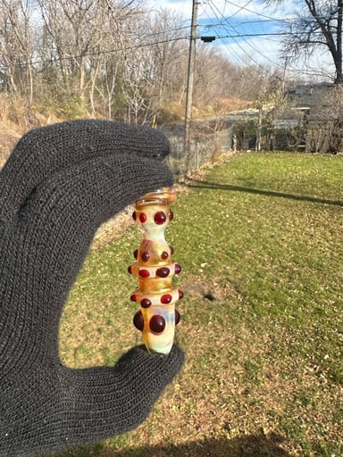 Preview pic of Fume chillum with red dots