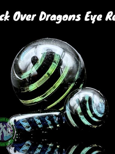 Preview pic of Brian Sheridan Glass - 3-Piece Slurper Set (Black Over Dragons Eye Retti)