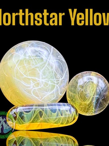 Preview pic of Garga Melt Glass - Scribble Tech Slurper Set (Northstar Yellow)