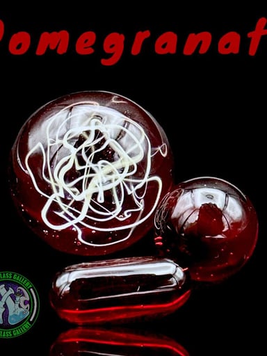 Preview pic of Garga Melt Glass - Scribble Tech Slurper Set (Pomegranate) #2