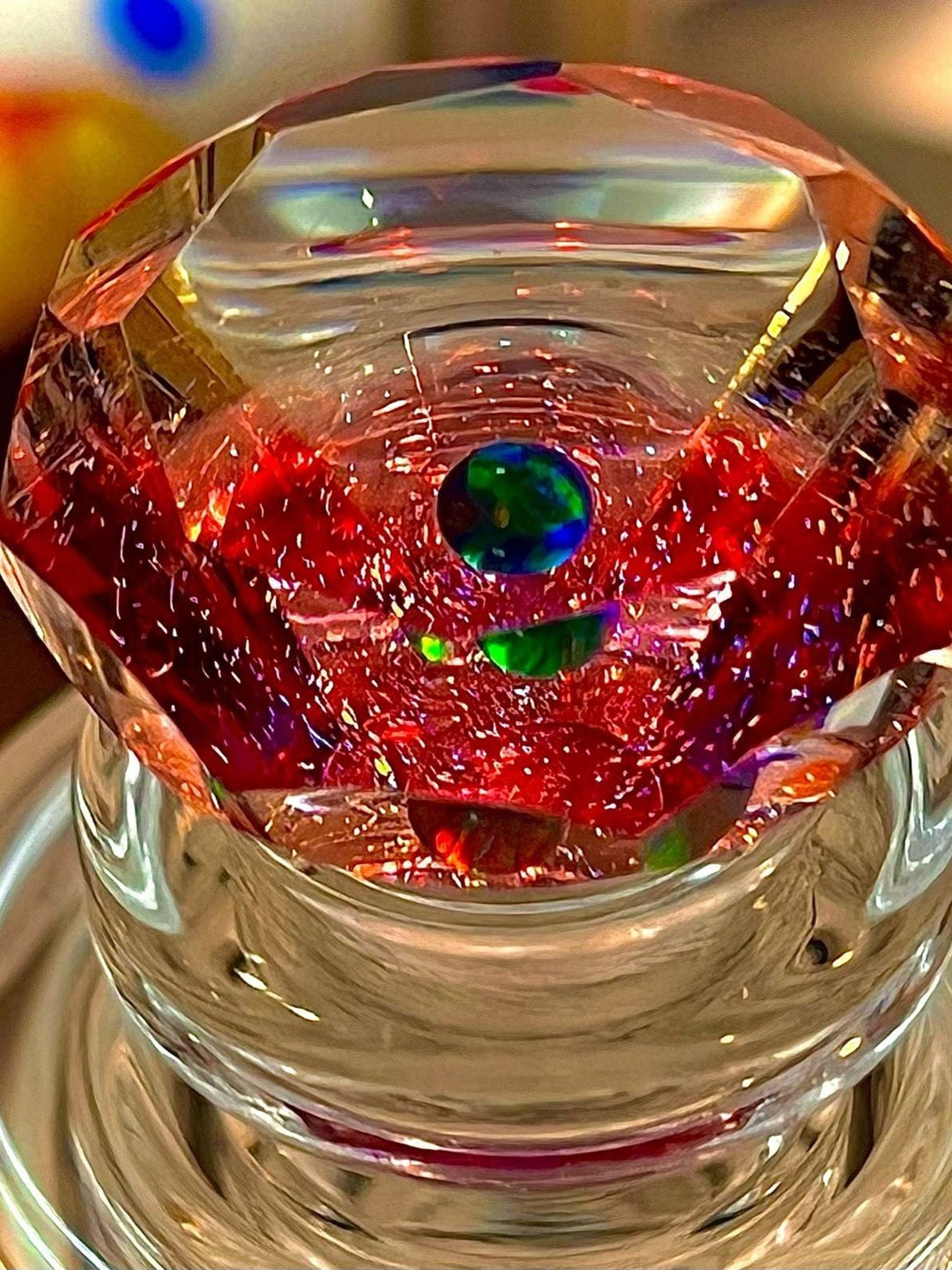 Murdoc (XXL) faceted slurper top w huge opal made by grandpafacet as well image 0