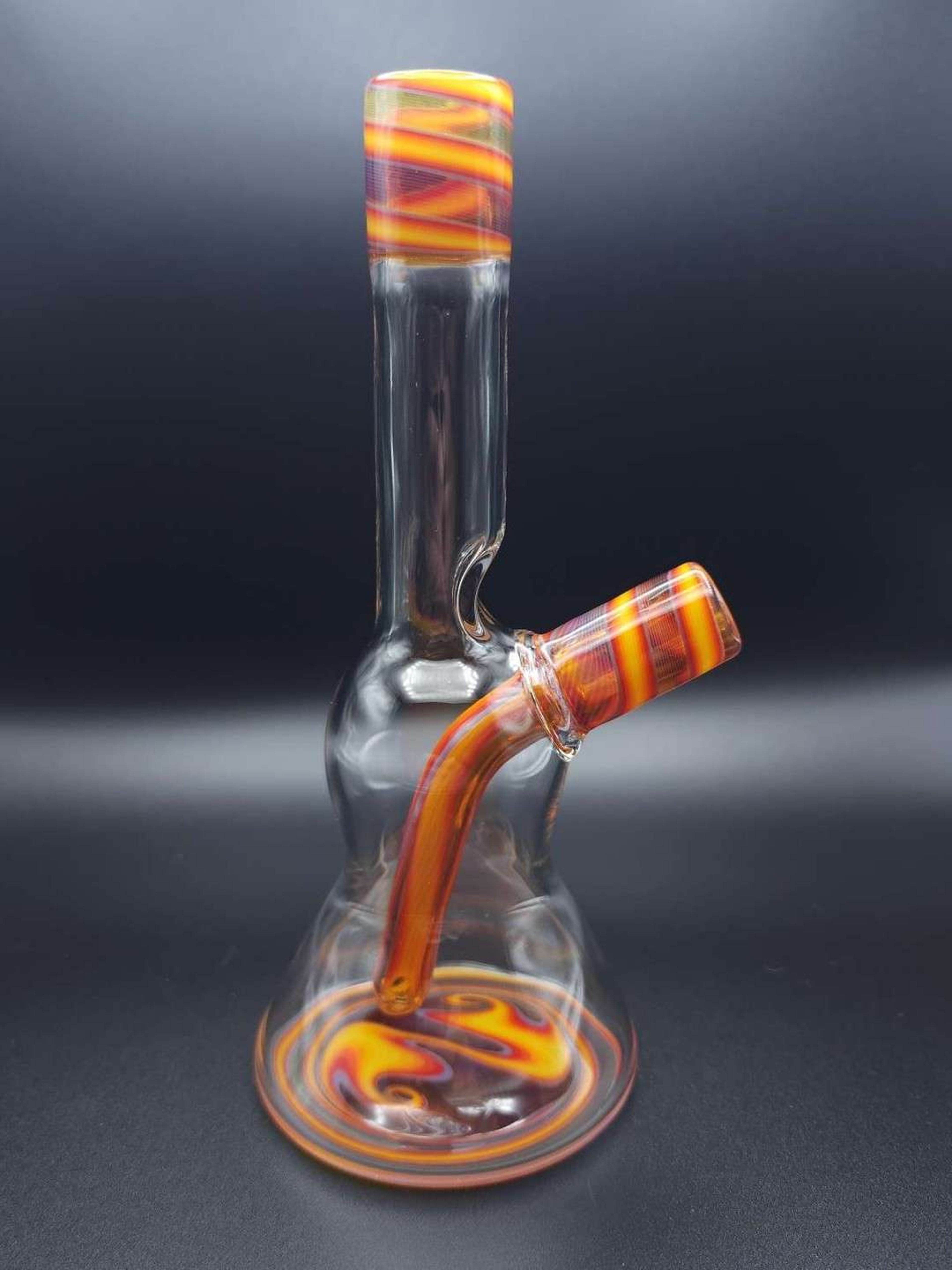 Fire fade to Amber Purple wig wag mini tube image 0