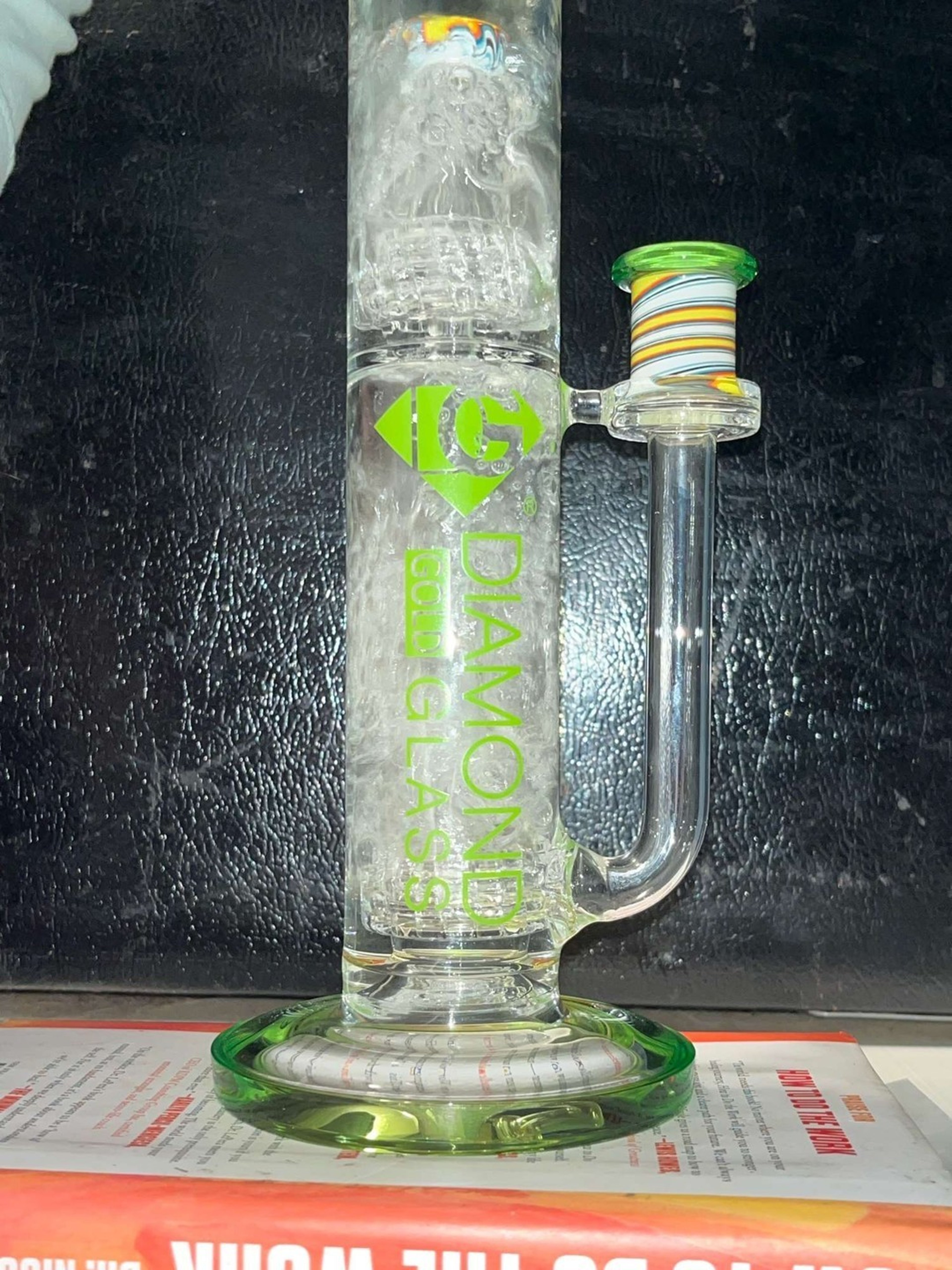 Diamond glass stereo matrix dual perc tube 18mm image 0