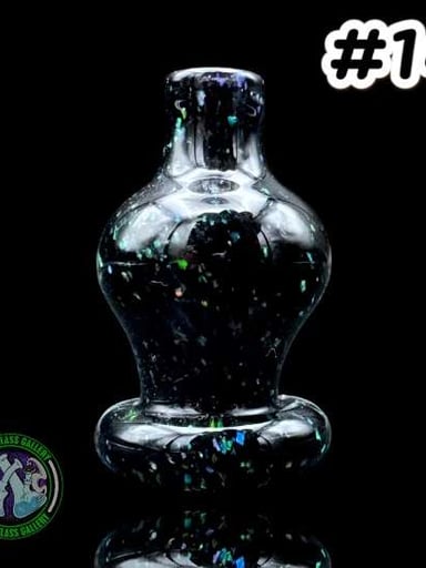 Preview pic of AJ Surf City Tubes - Puffco & Carta Bubble Carb Cap #14 (Jet Black Crushed Opal)