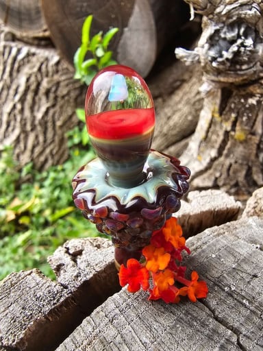 Preview pic of  🧡 ❤️ wyldflowerglass 🍄 pendant