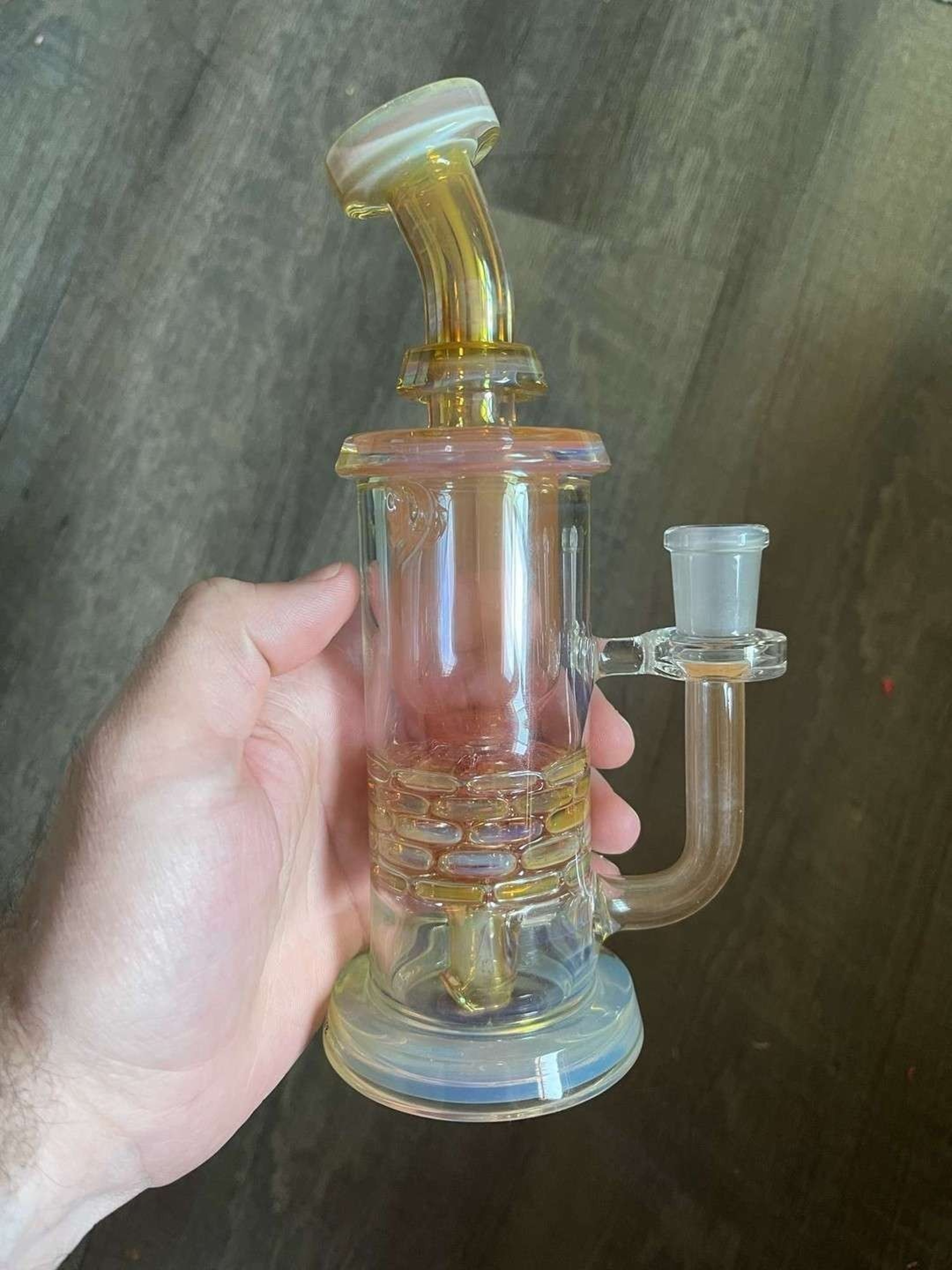 Leisure 14mm Gold Fumed Brick Stack Incycler image 0