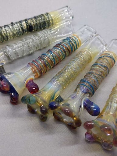 Preview pic of Hand Blown Chillums $15 each or all 6 for $75!!! SHIPS FREE 