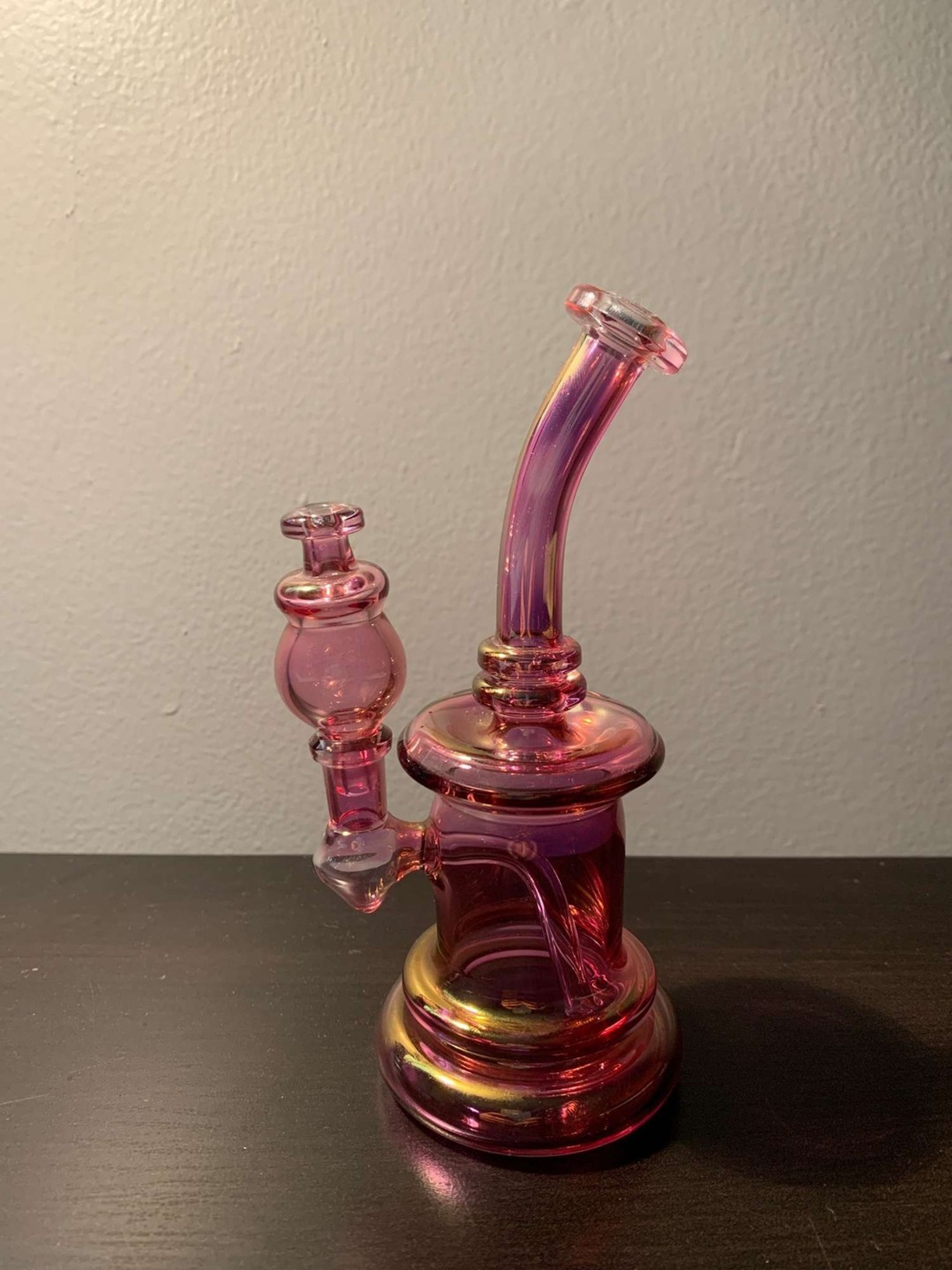 Pink fumed rig with cap image 0