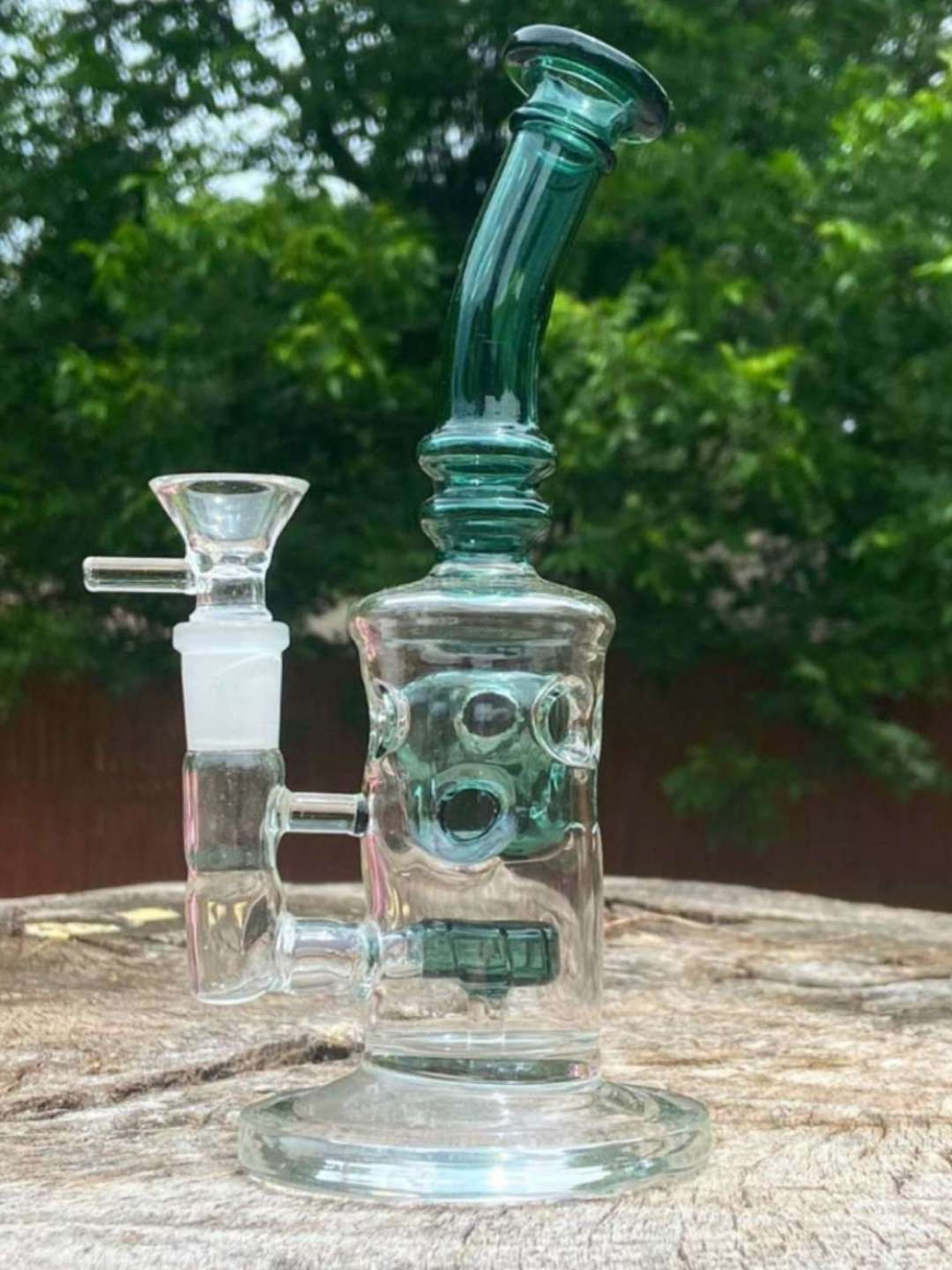 8" Glass Bubbler image 0