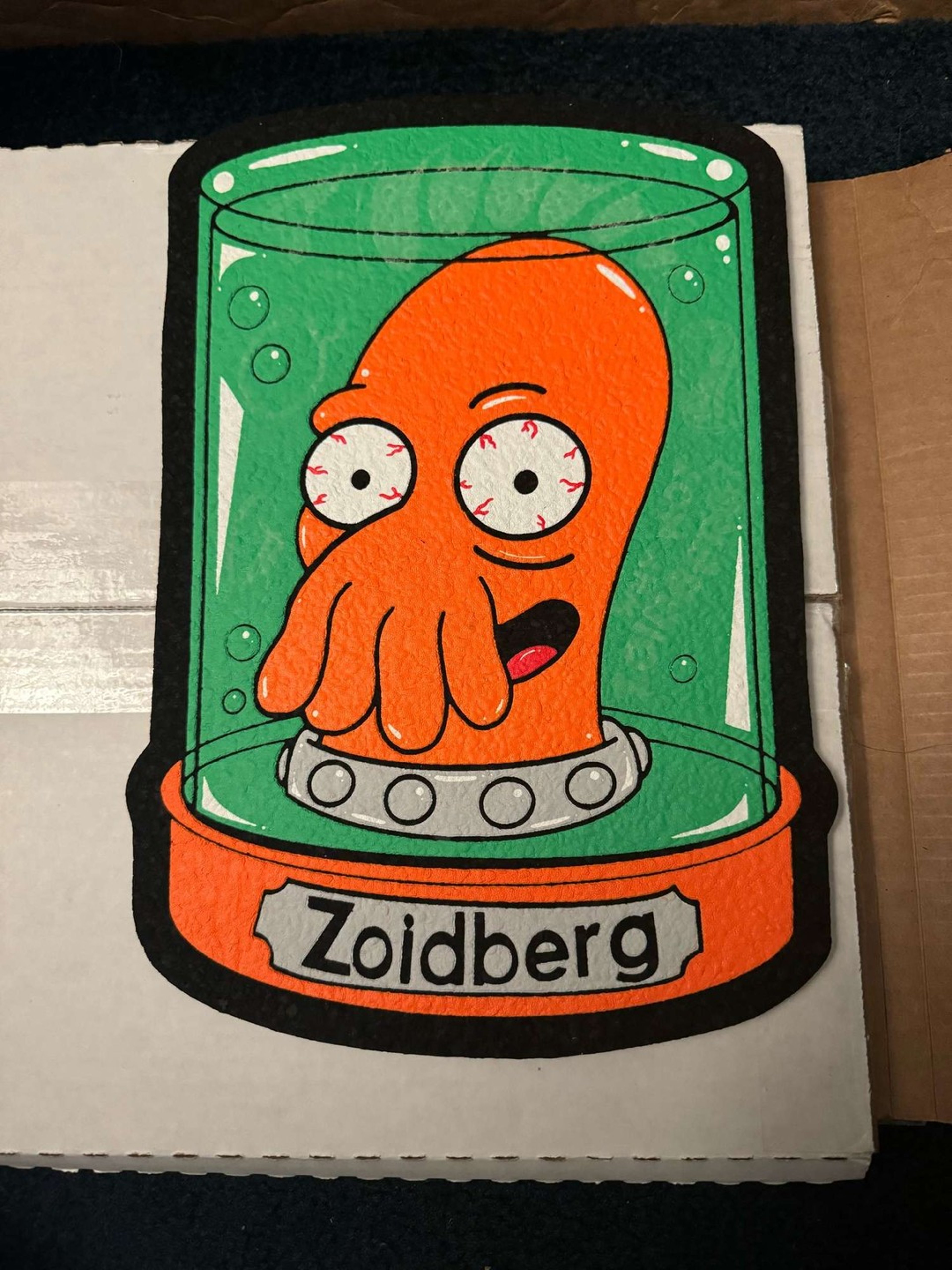 Preview pic of Zoidberg jar head green moodmat! Crazy uv glow