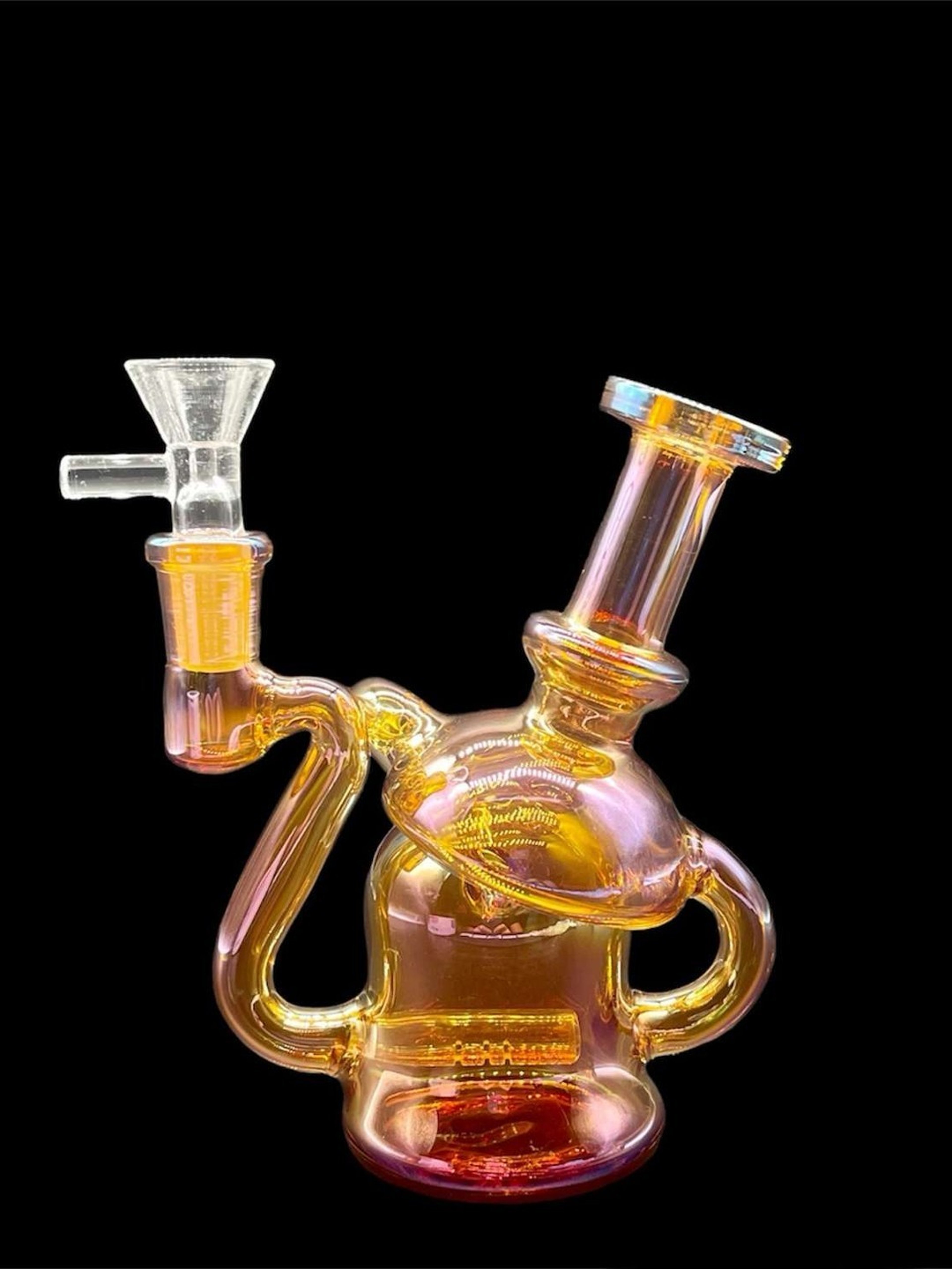 Unique Mini Recycler Glass Bong 6" image 0