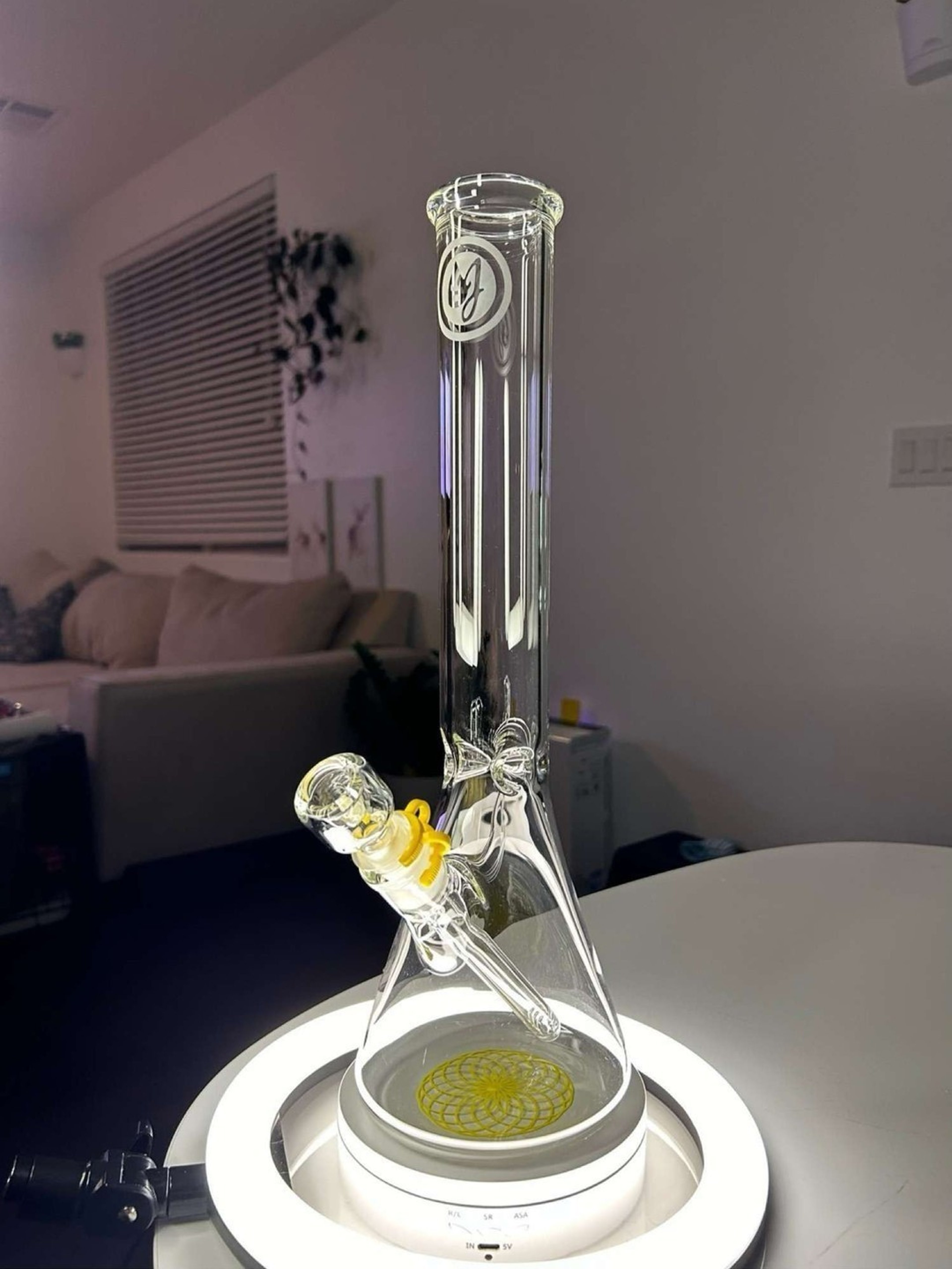 New 16”OJ Flame Mandala Beaker image 0