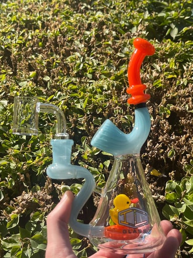 Preview pic of Ic glass exotic duck rig blue