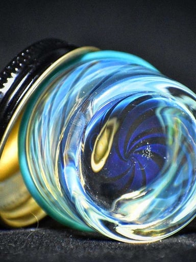 Preview pic of BENSGLASSART glass jar l FUMED