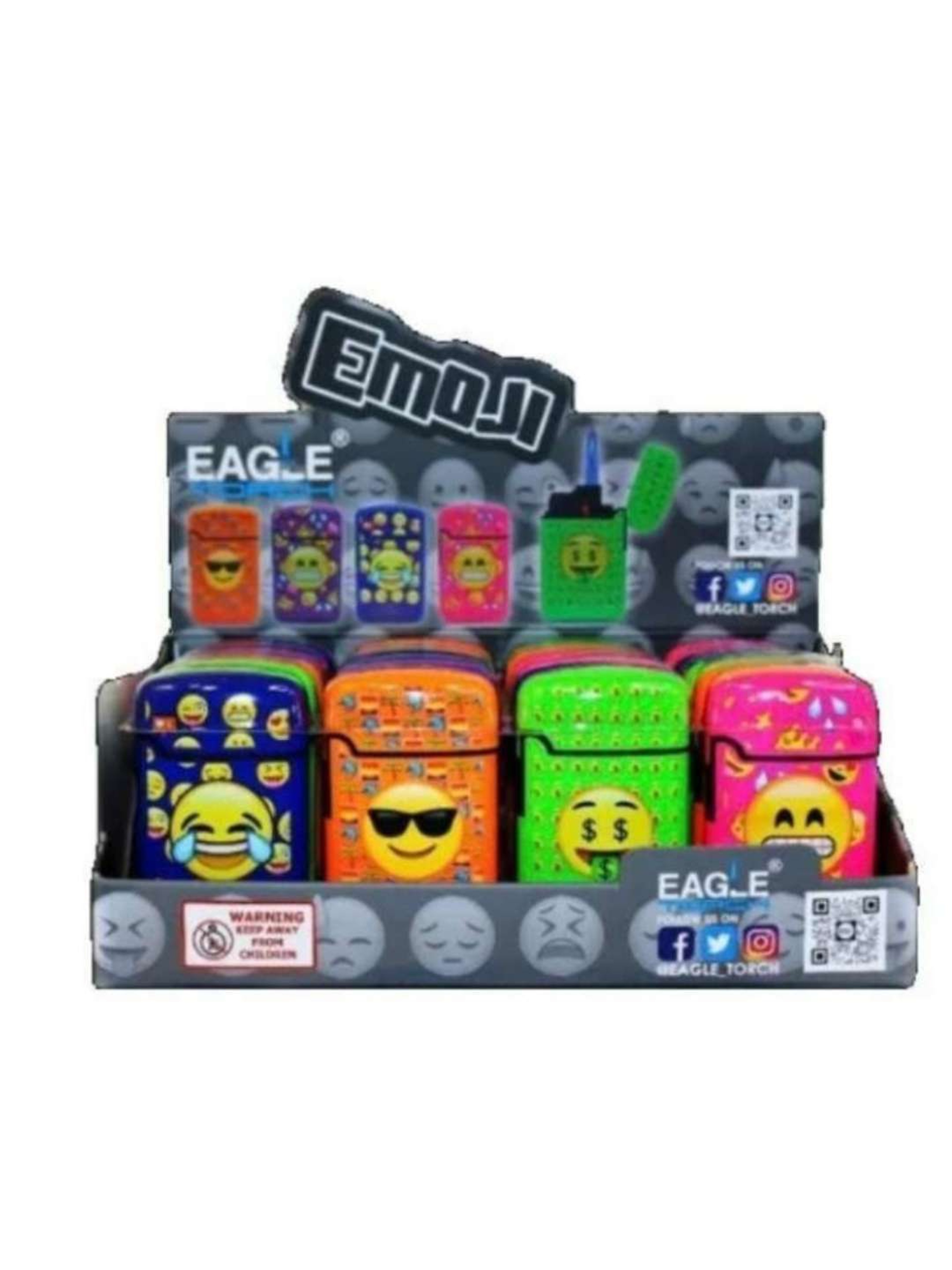 5x Random Colour Emoji Lighter image 0
