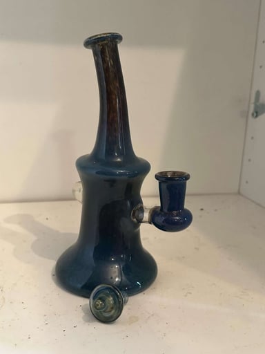 Preview pic of Custom Blue Dab Rig w/t white opal