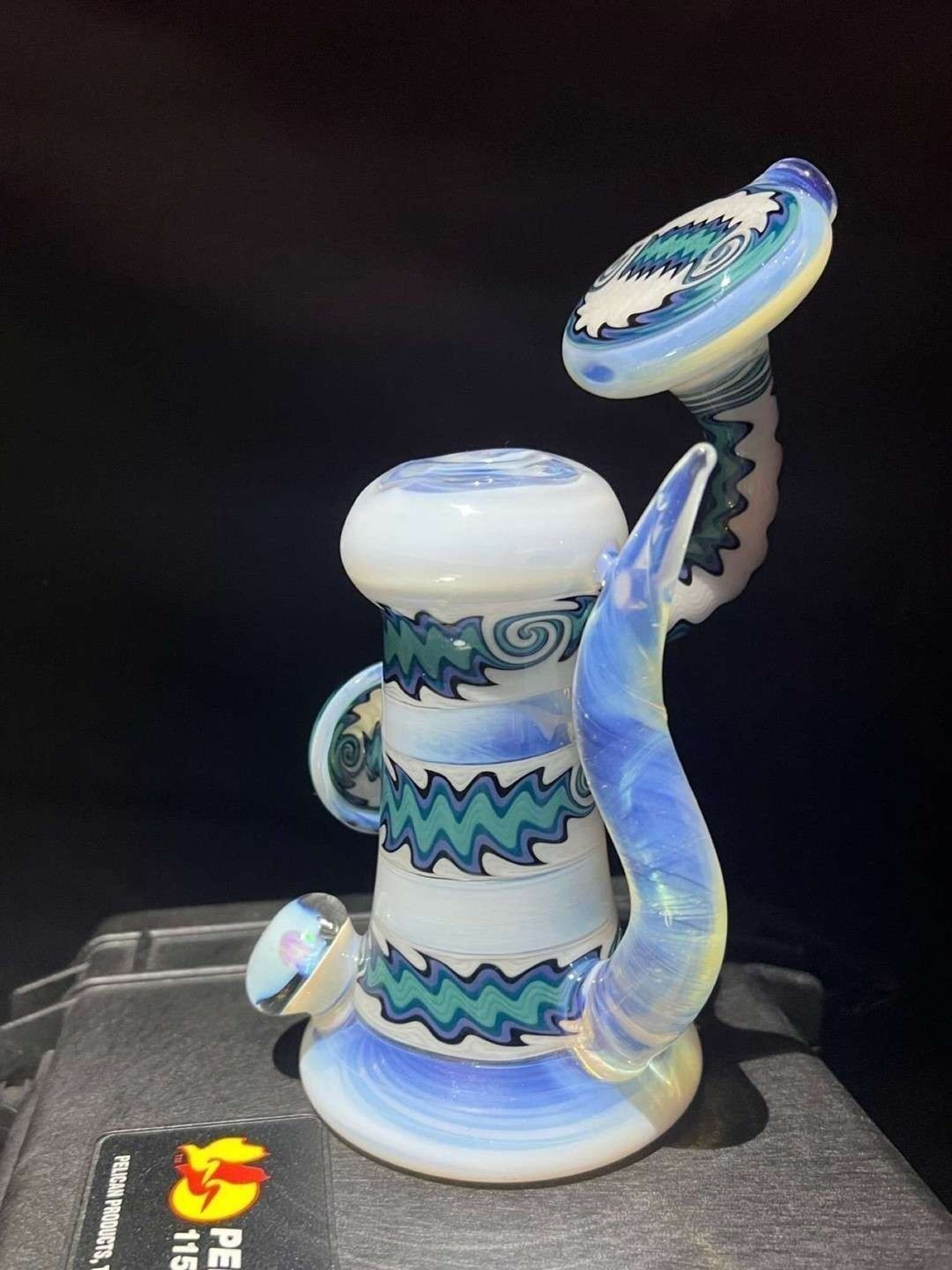 GlassKat Creations Ghost Dewar Bubbler with cap image 0