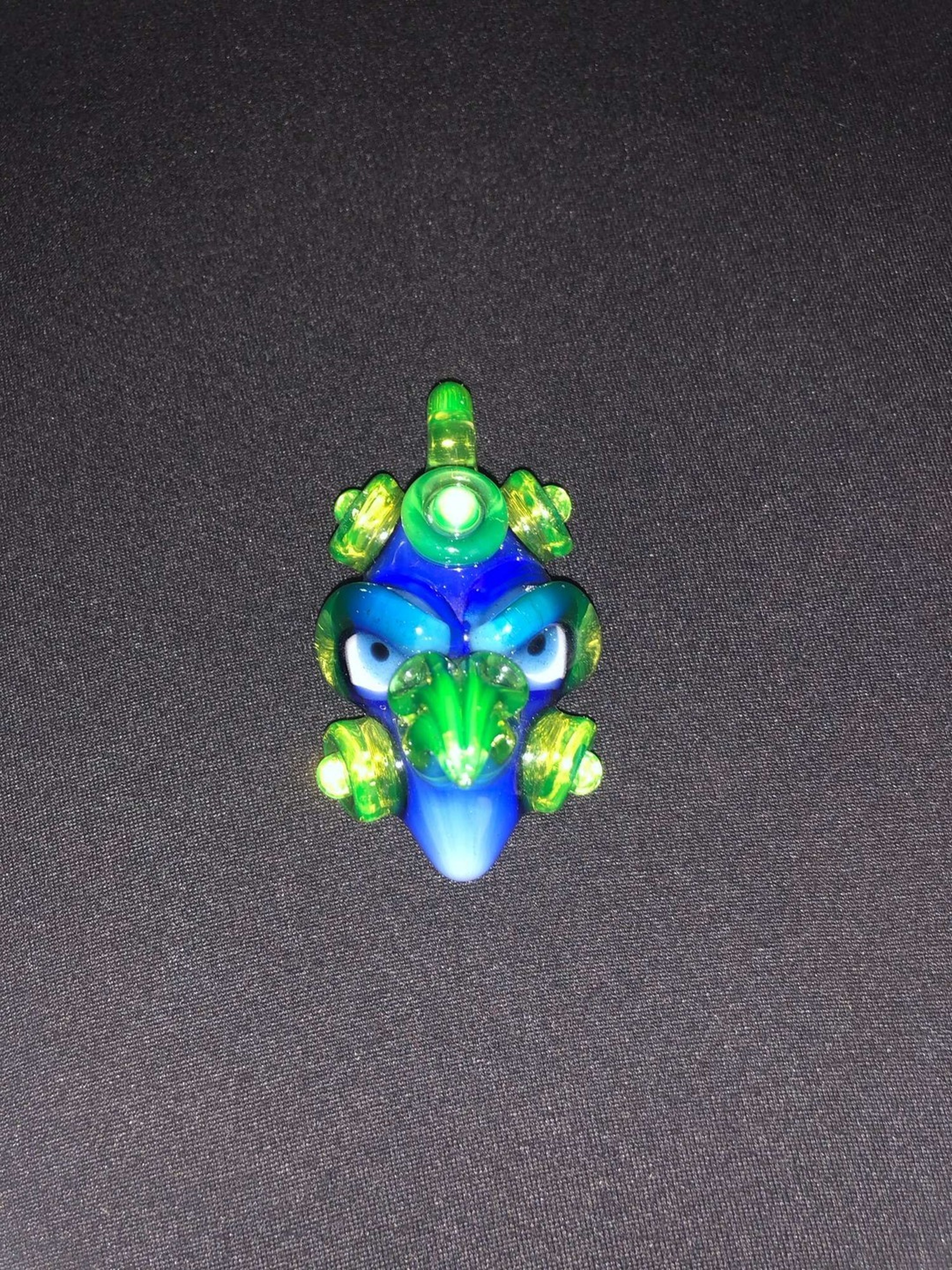 Signed 2017 illuminati accented Creep glass pendant image 0