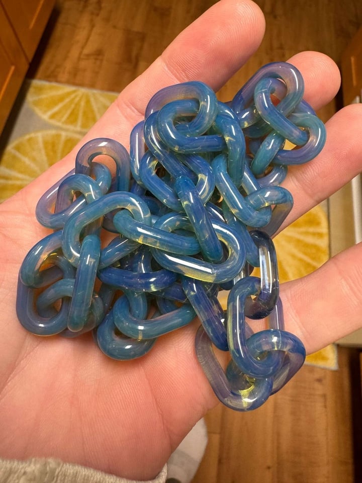 Chanski Glass Blue Razzberry Kush 30" Chain