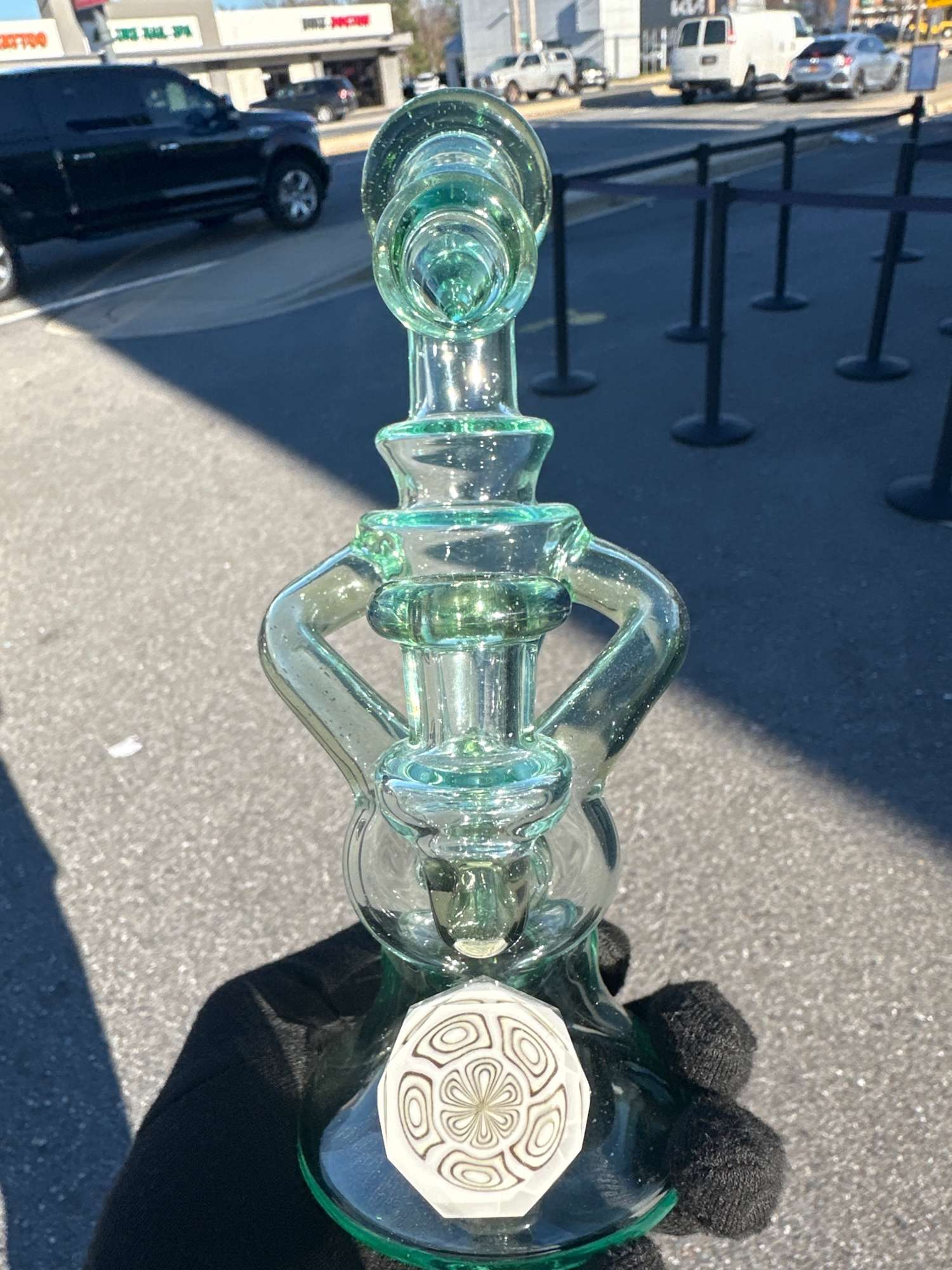 Glasstro Sea Foam Tonic dual uptake recycler  image 0