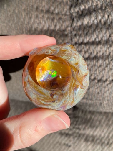 Preview pic of Citrus Blend/Mystery Aventurine Opal Hollow Pendant